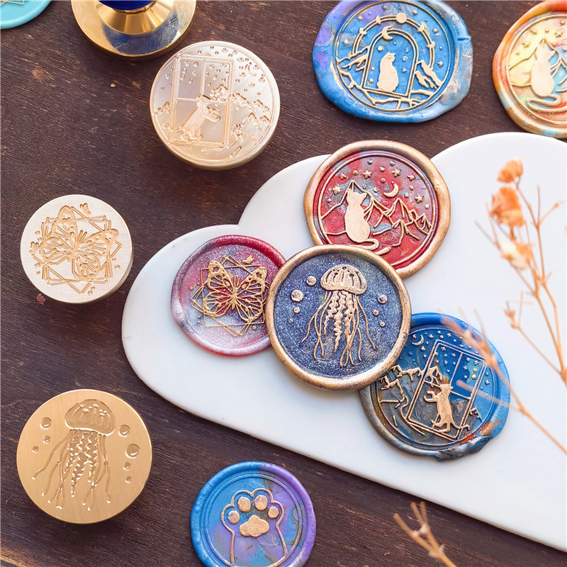 Meduza Rozgwiazda Motyl Zamek  – Wax Seal Stamp Set recenzja i cena